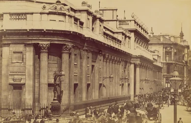 Die Bank von England, London, um 1880 (Sepia-Foto)